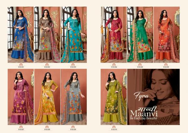 Fyra Maanvi Fancy Cotton Designer Embroidery Dress Materials